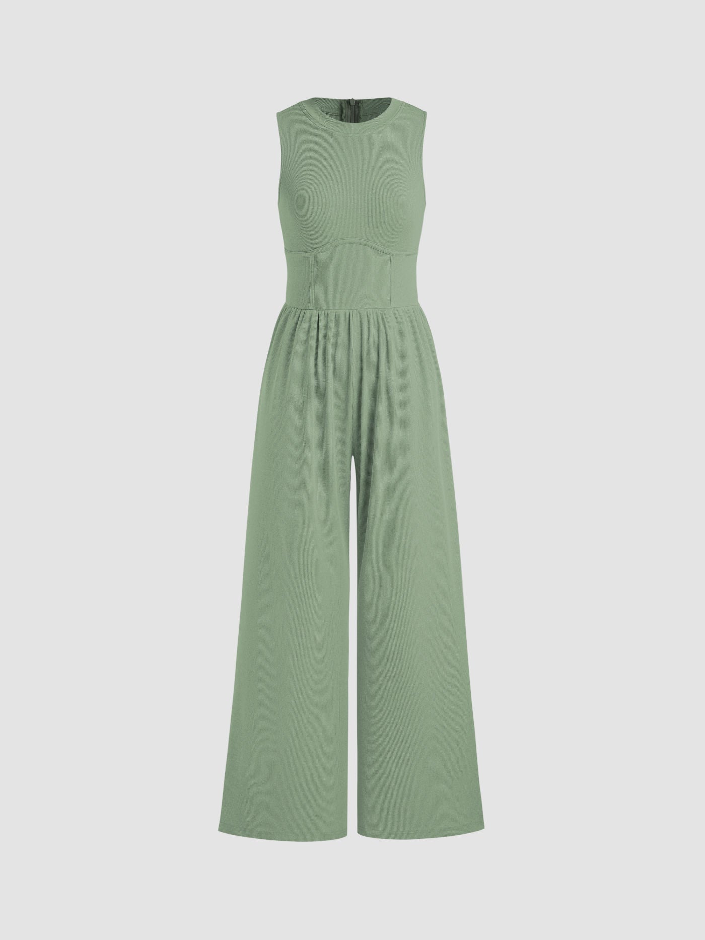 Elara™ | Enfärgad ärmlös jumpsuit med vida ben