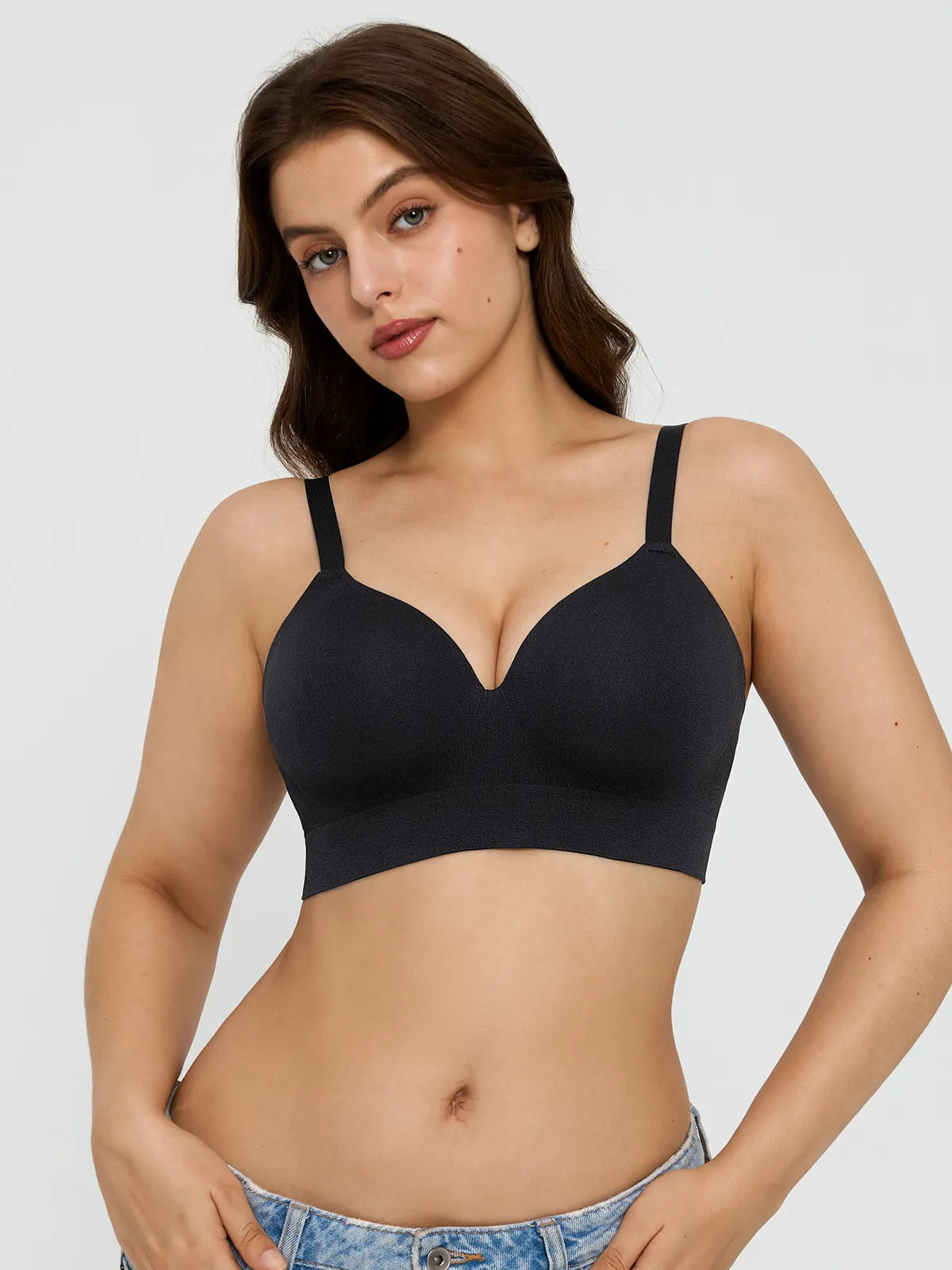 Elsa™ | trådlös sömlös push-up-bh med V-ringning