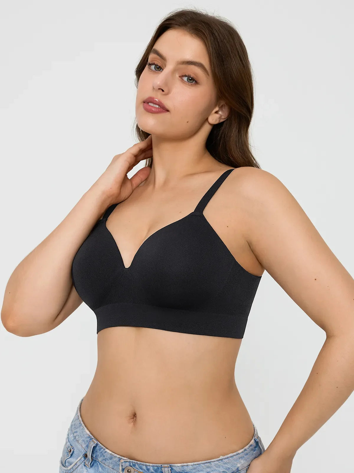 Elsa™ | trådlös sömlös push-up-bh med V-ringning