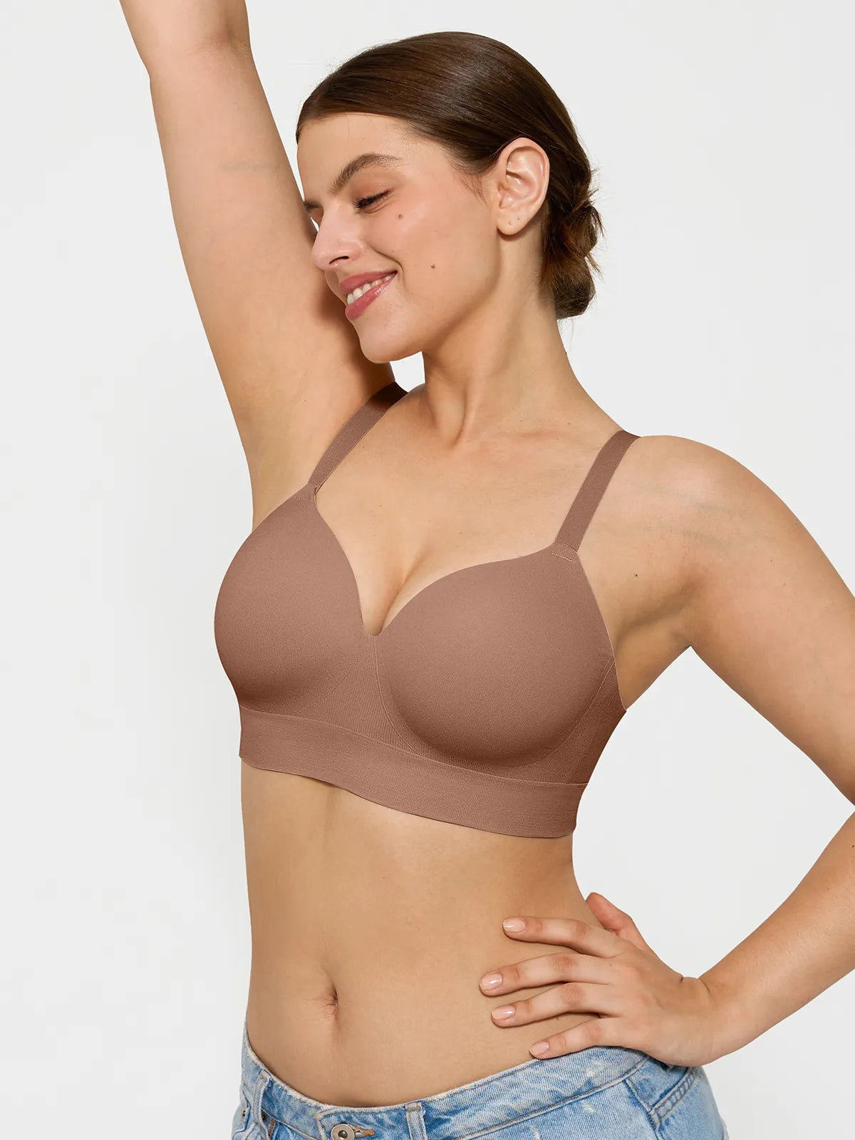Elsa™ | trådlös sömlös push-up-bh med V-ringning