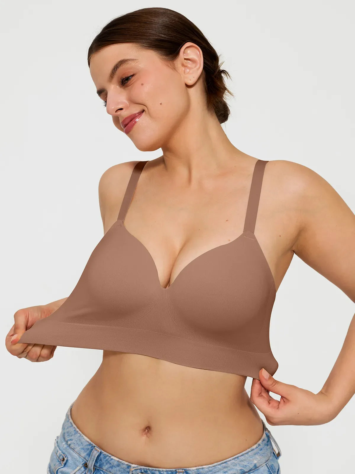 Elsa™ | trådlös sömlös push-up-bh med V-ringning