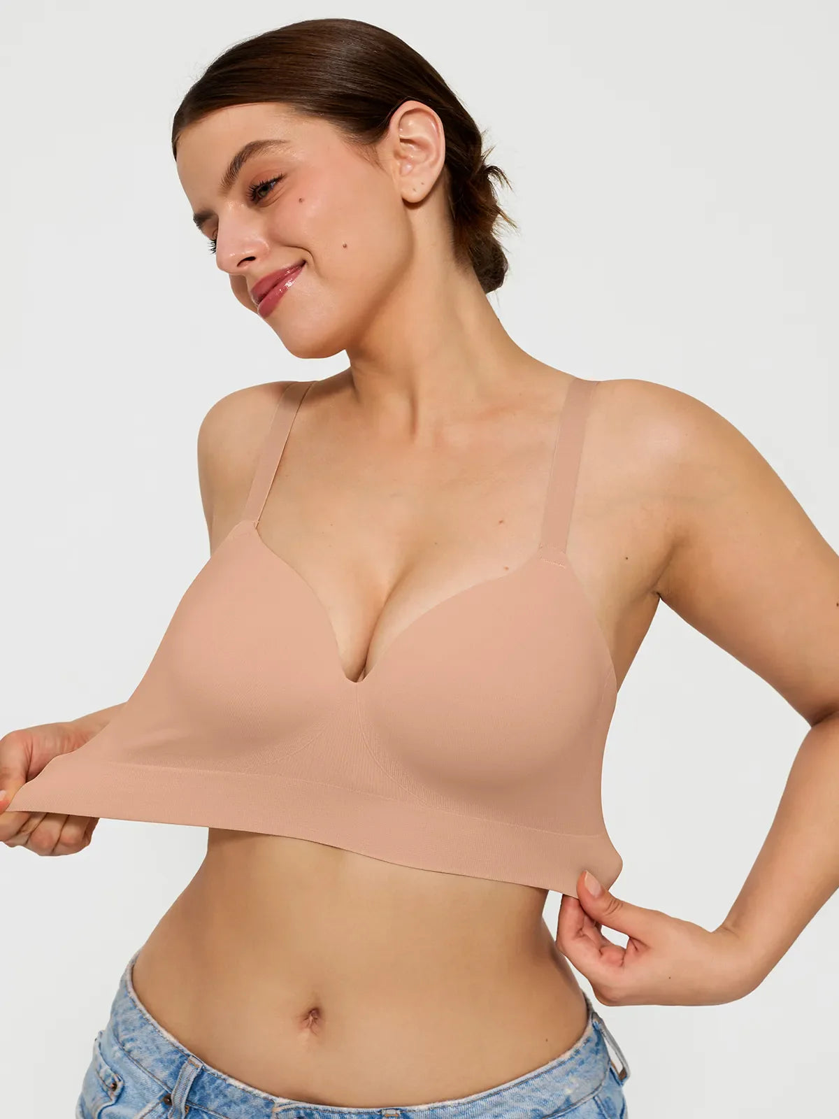 Elsa™ | trådlös sömlös push-up-bh med V-ringning