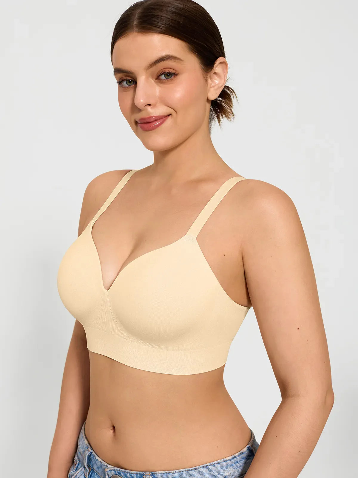 Elsa™ | trådlös sömlös push-up-bh med V-ringning