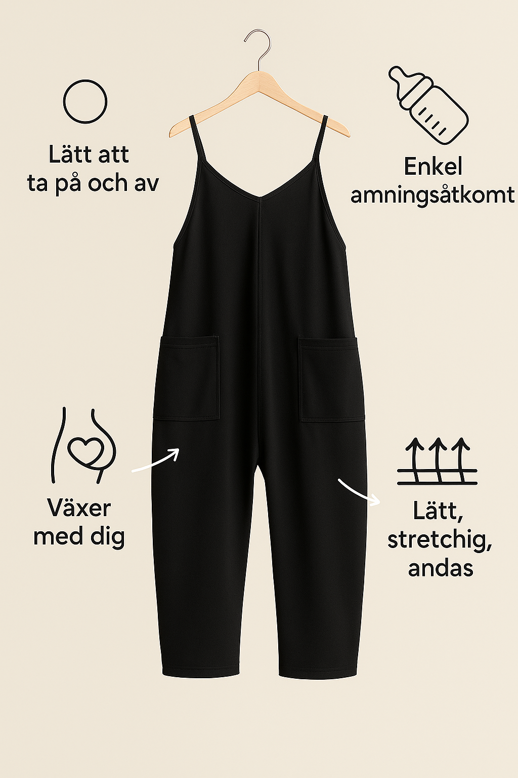 Nova™ | Oversized jumpsuit – För graviditet och tiden efter