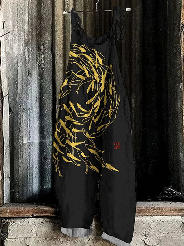Sora™ | Retro Japansk-stil Jumpsuit med Vida Ben