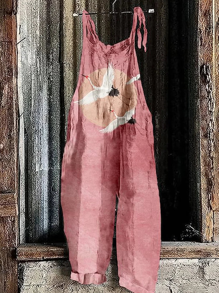Sora™ | Retro Japansk-stil Jumpsuit med Vida Ben