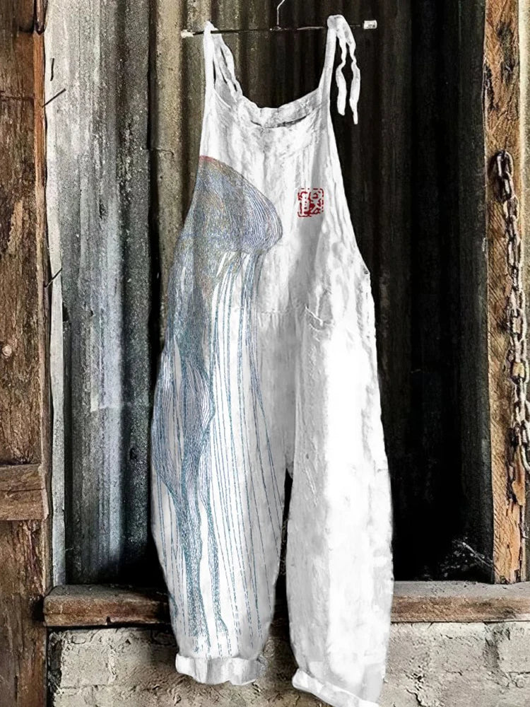 Sora™ | Retro Japansk-stil Jumpsuit med Vida Ben