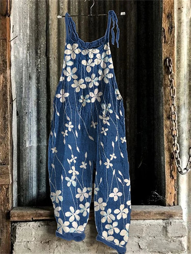 Sora™ | Retro Japansk-stil Jumpsuit med Vida Ben
