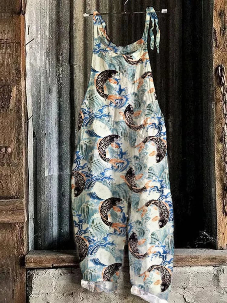 Sora™ | Retro Japansk-stil Jumpsuit med Vida Ben