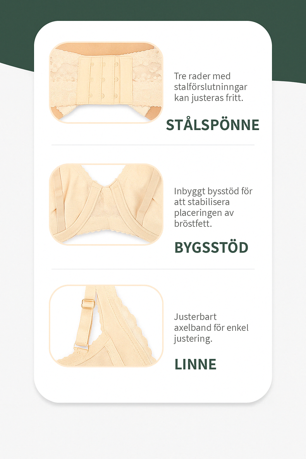 Nora™ Elegant Bh i Plusstorlek med Bygel – Lyxig Spets & Jacquard