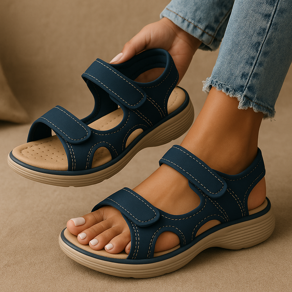 AIRO EASE ™ | Ortopediska kilklackssandaler – Stabilitet och komfort för dina fötter med premiumdesign