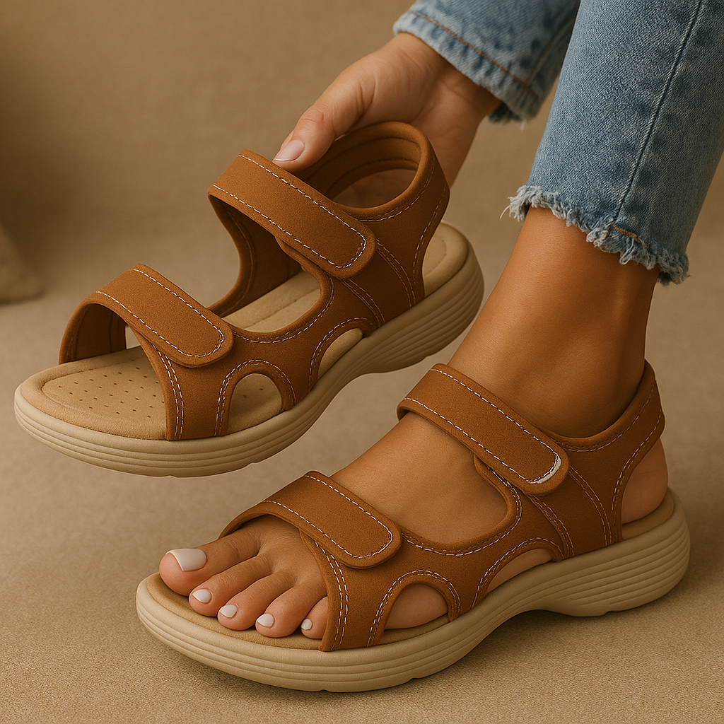 AIRO EASE ™ | Ortopediska kilklackssandaler – Stabilitet och komfort för dina fötter med premiumdesign