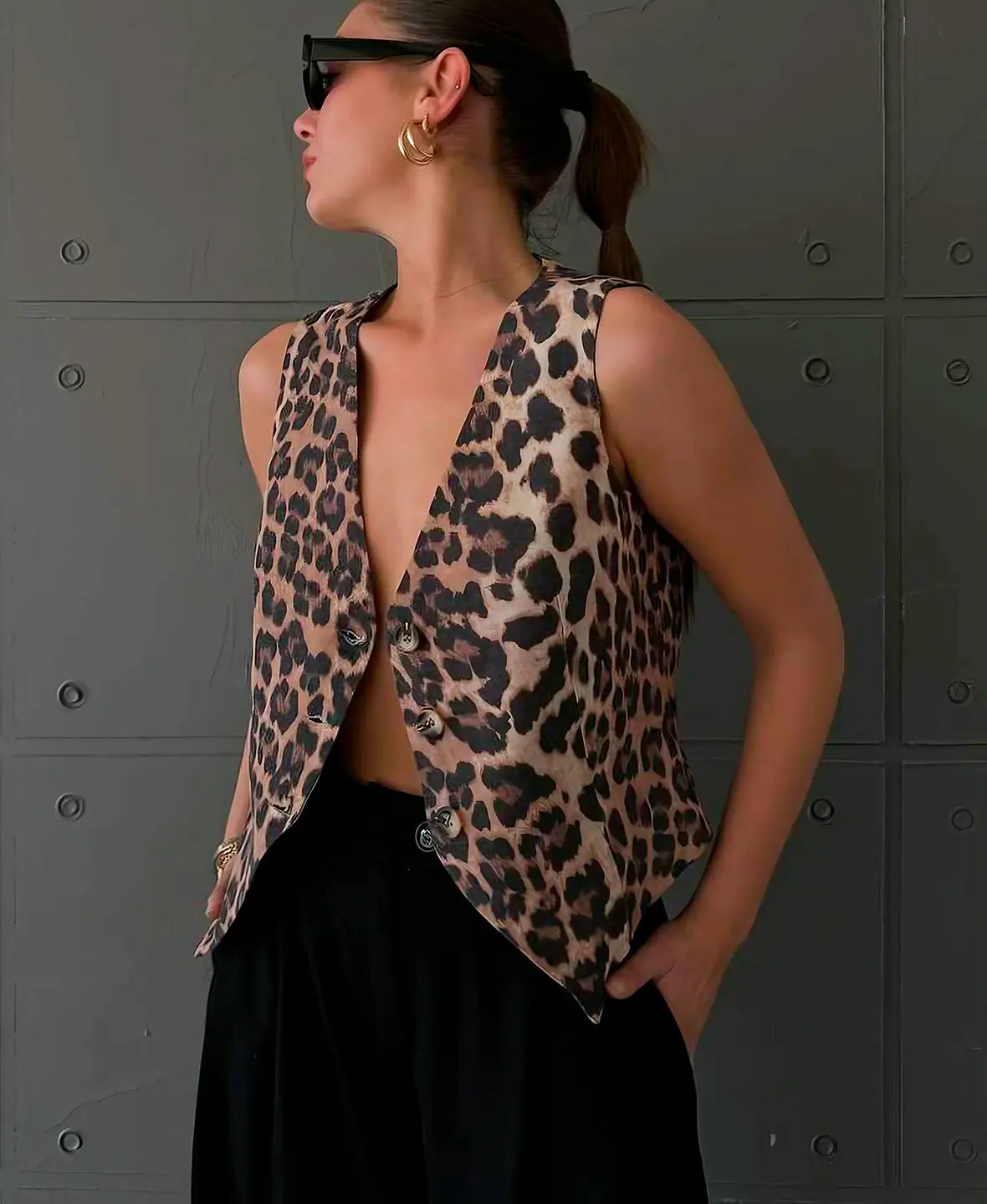 ALVA™ | Leopardmönstrad Väst