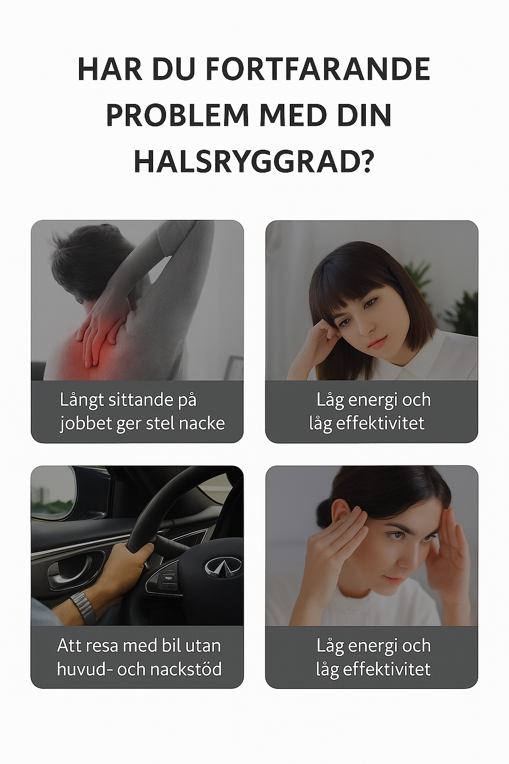 Gary™ | Ultimativt bekväm nackkudde i memoryskum för resor