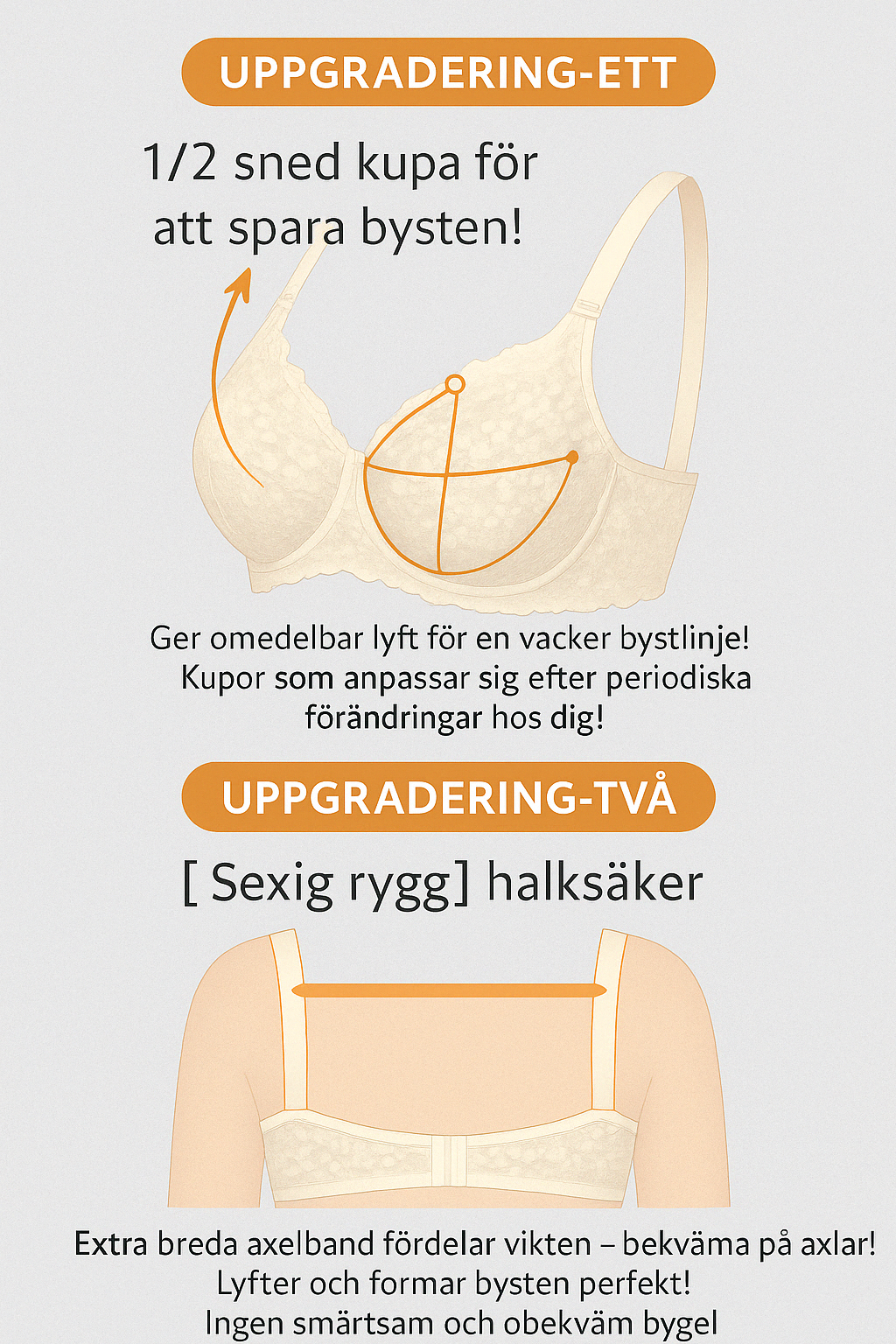 Nora™ Elegant Bh i Plusstorlek med Bygel – Lyxig Spets & Jacquard