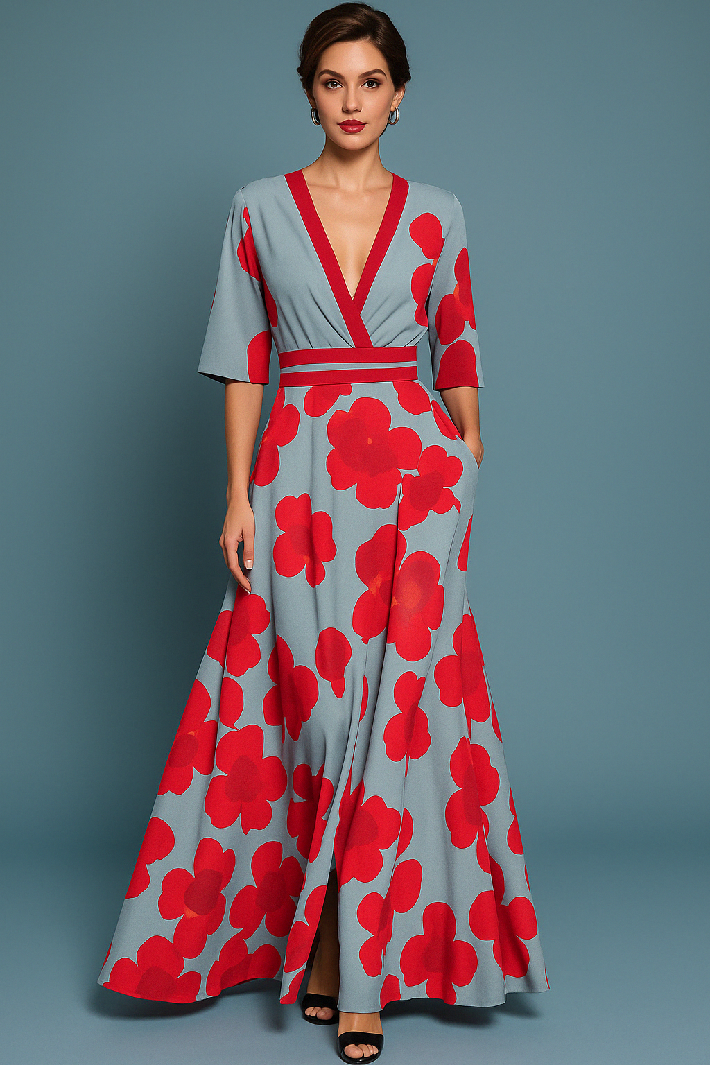 Lova™ – Elegant Klänning med Blommönster