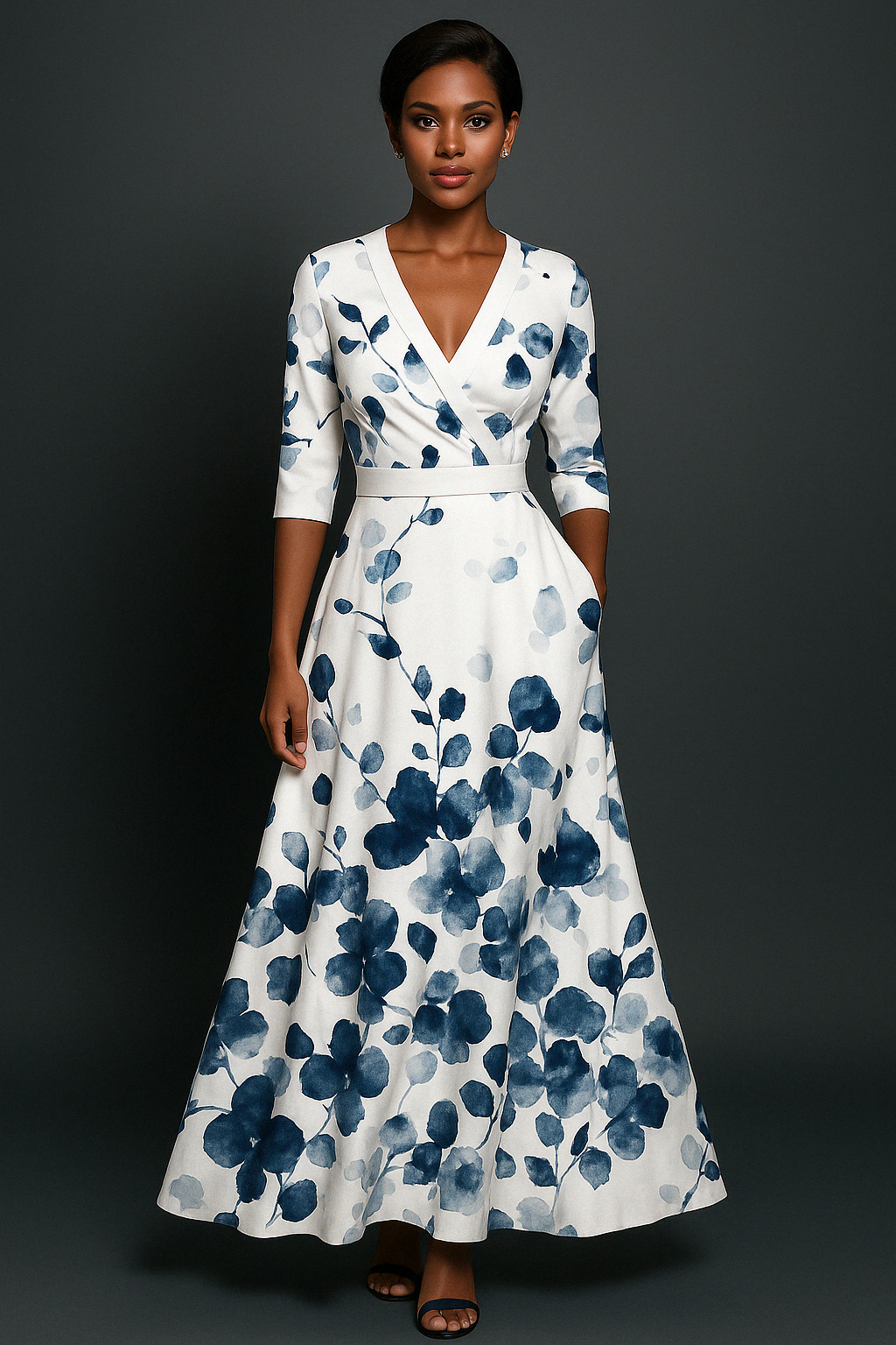 Lova™ – Elegant Klänning med Blommönster