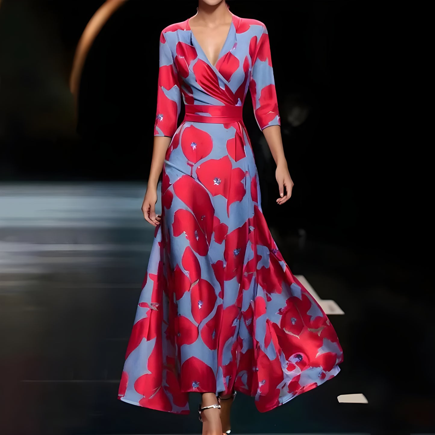 Lova™ – Elegant Klänning med Blommönster