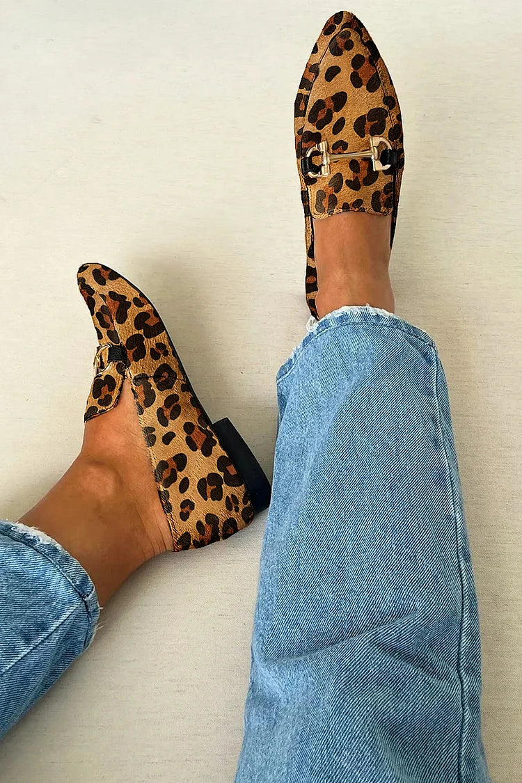 ALVA™ | Eleganta loafers med subtil klack och trendigt leopardmönster