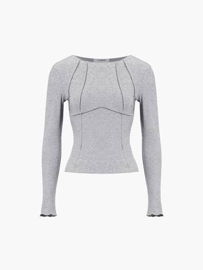 Alice™ | Casual långärmad topp med passpoal