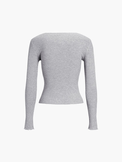 Alice™ | Casual långärmad topp med passpoal