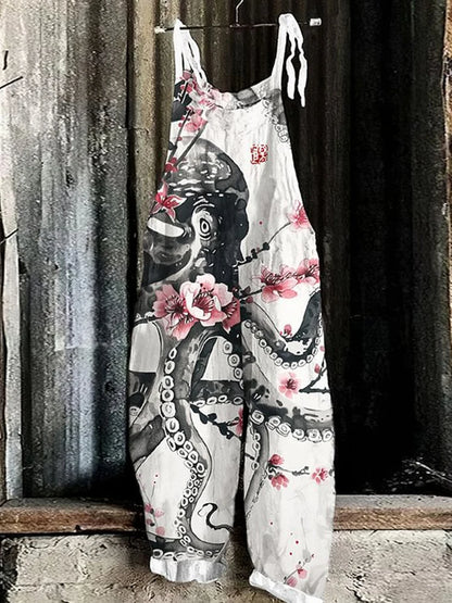 Sora™ | Retro Japansk-stil Jumpsuit med Vida Ben