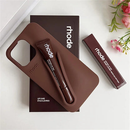 RHODE ™ | Silikon Telefonfodral med Bärbar Läppglanshållare