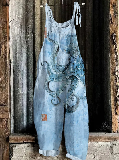 Sora™ | Retro Japansk-stil Jumpsuit med Vida Ben