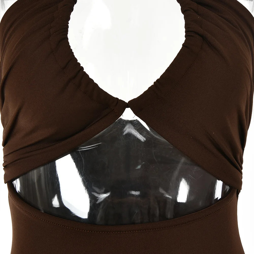 Stella™ | Elegant rygglös midiklänning