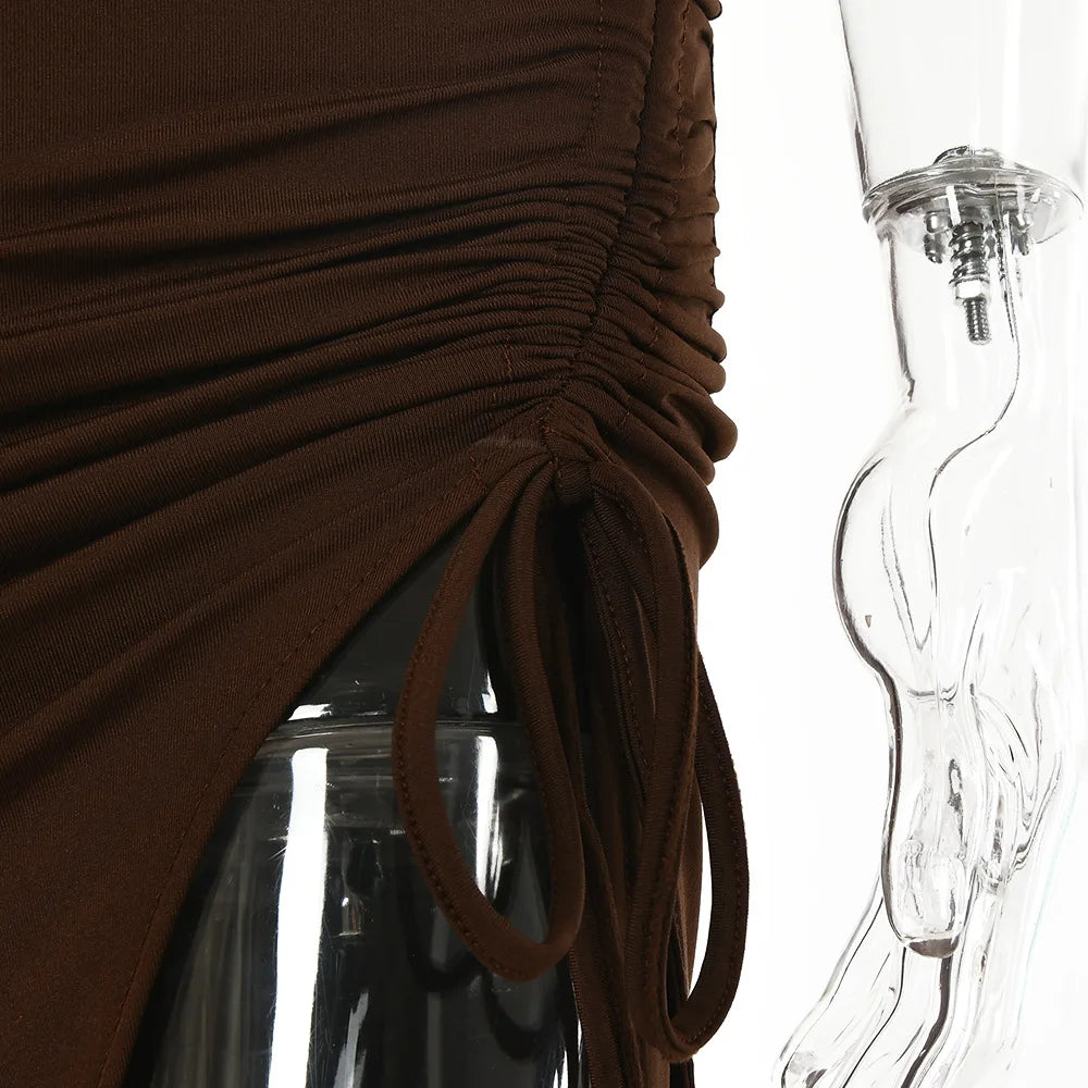 Stella™ | Elegant rygglös midiklänning