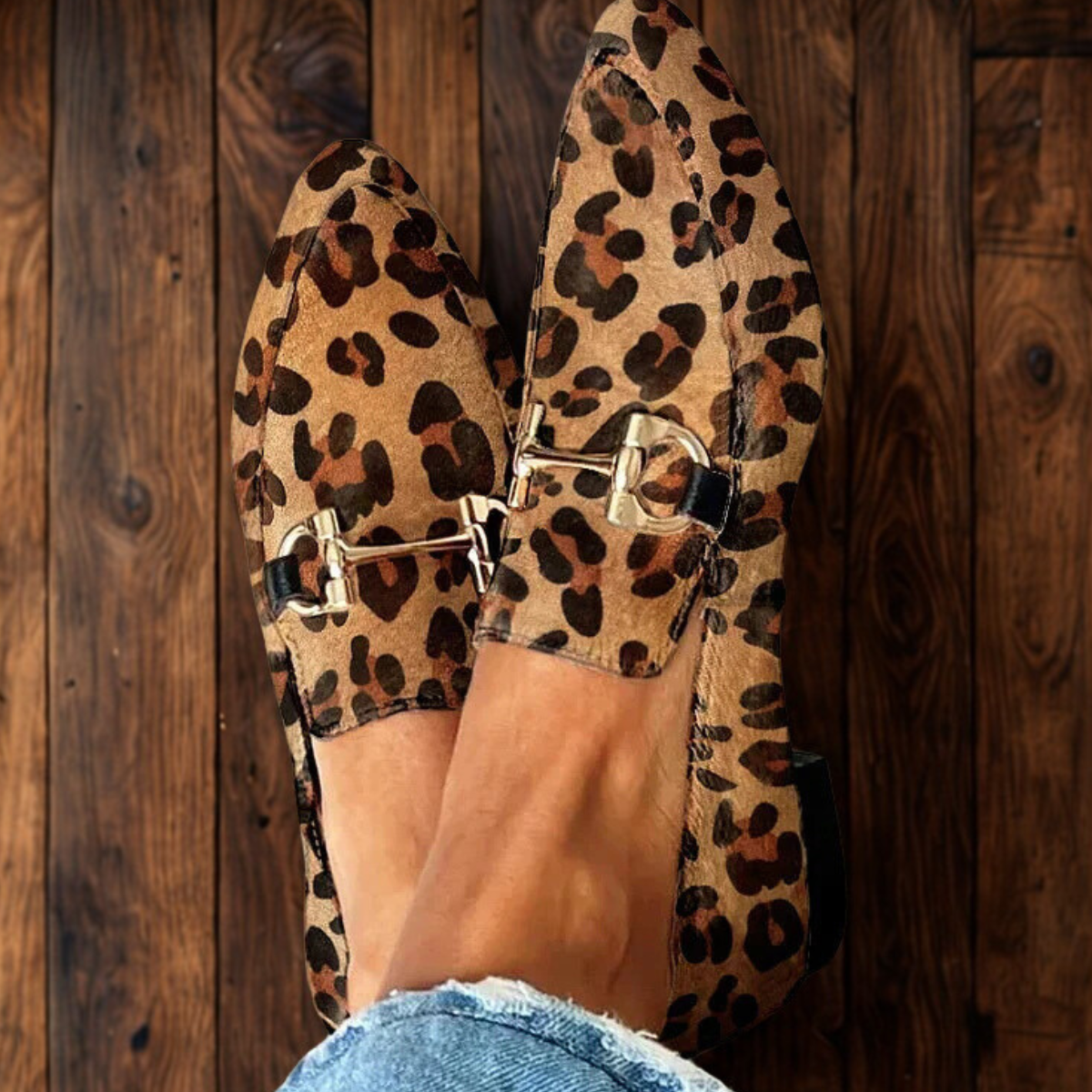 ALVA™ | Eleganta loafers med subtil klack och trendigt leopardmönster