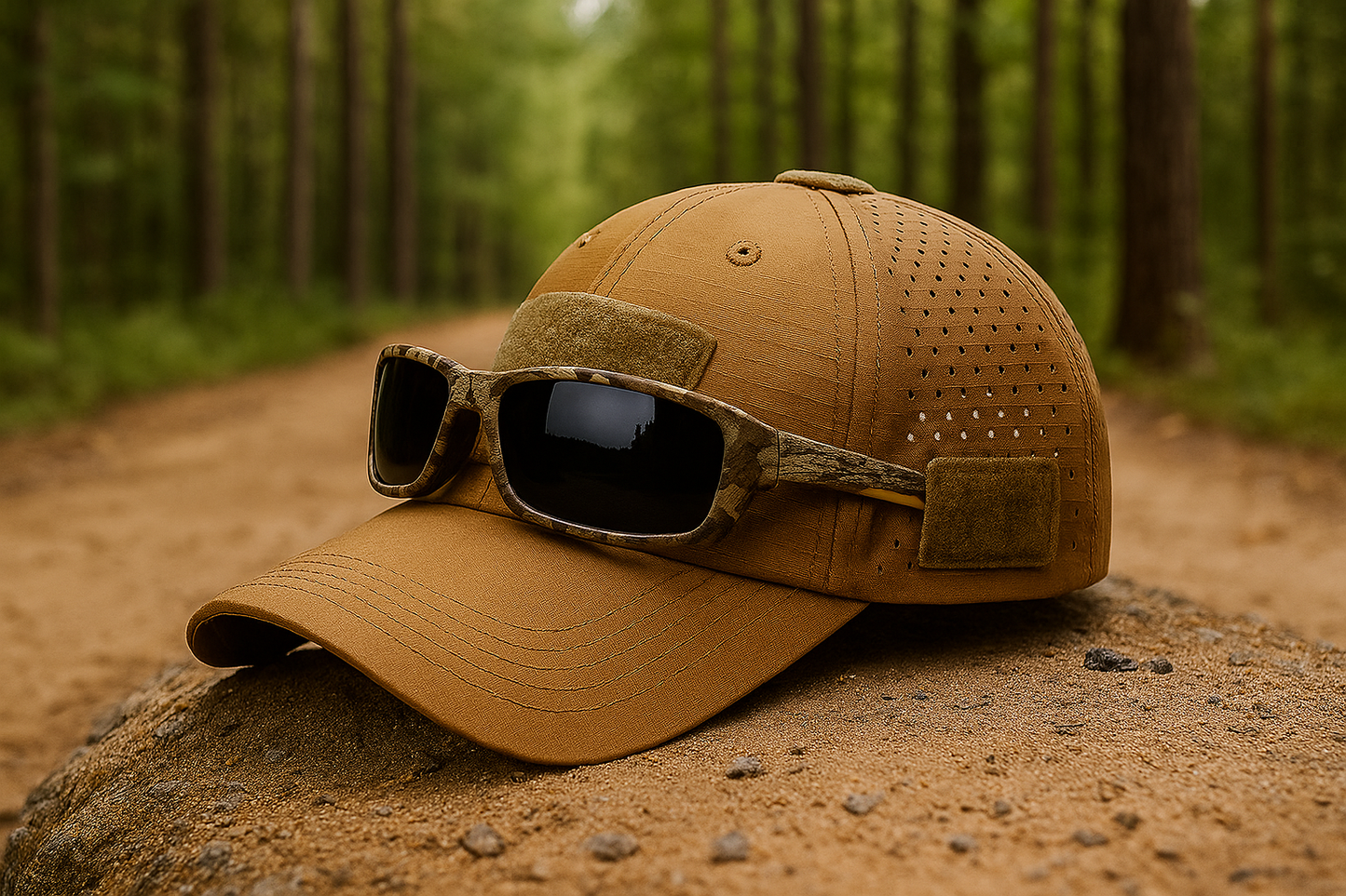 Falk ™ | Kamouflagekeps med glasögon