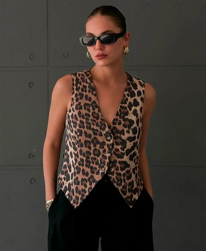 ALVA™ | Leopardmönstrad Väst