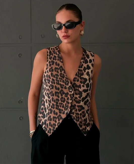 ALVA™ | Leopardmönstrad Väst