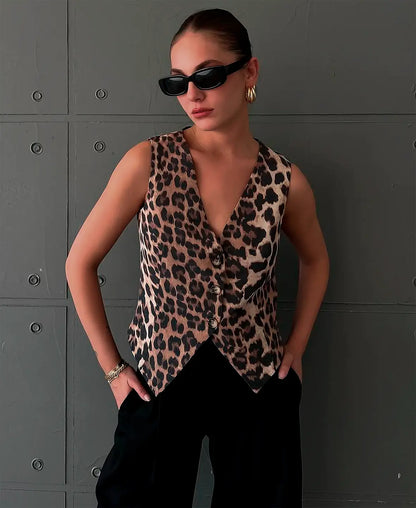 ALVA™ | Leopardmönstrad Väst