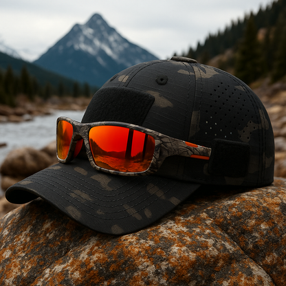 Falk ™ | Kamouflagekeps med glasögon