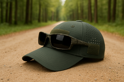 Falk ™ | Kamouflagekeps med glasögon