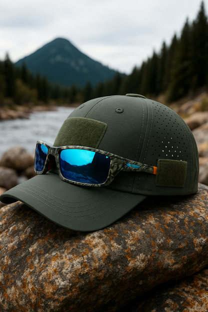 Falk ™ | Kamouflagekeps med glasögon