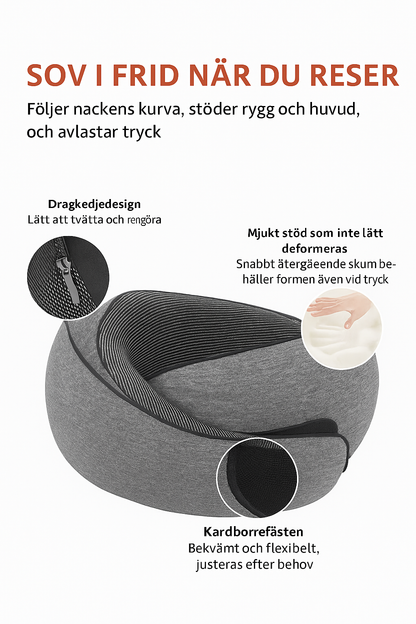 Gary™ | Ultimativt bekväm nackkudde i memoryskum för resor