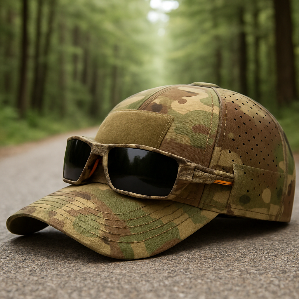 Falk ™ | Kamouflagekeps med glasögon