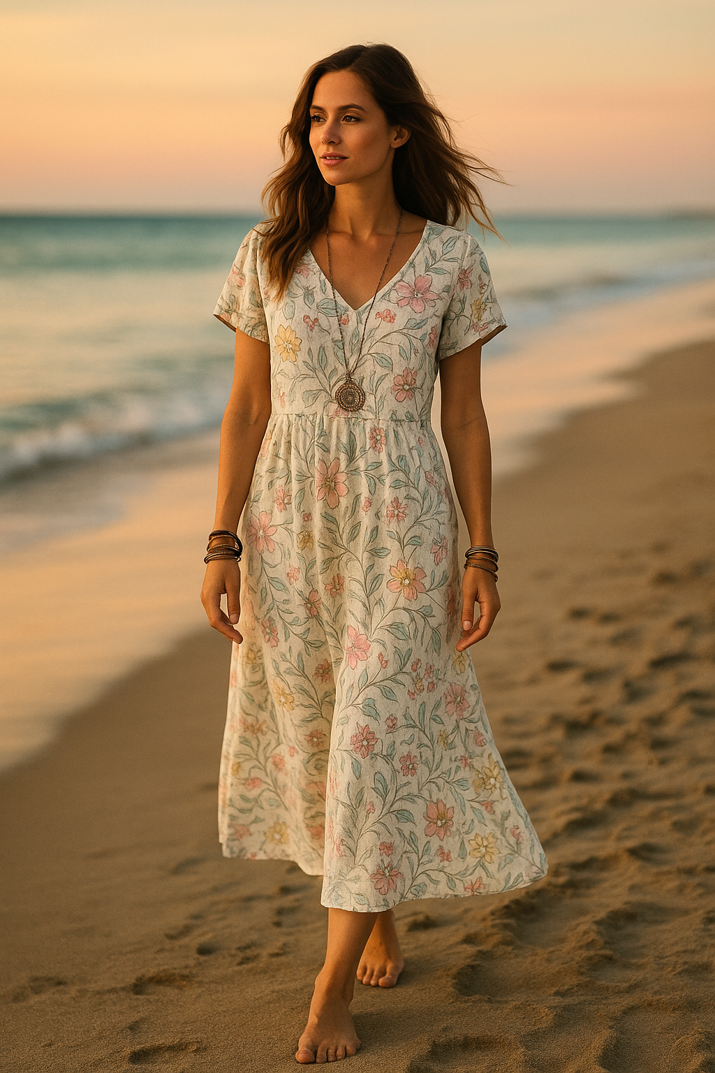 Selma™ | Tidlös vintage klänning med färgövergång