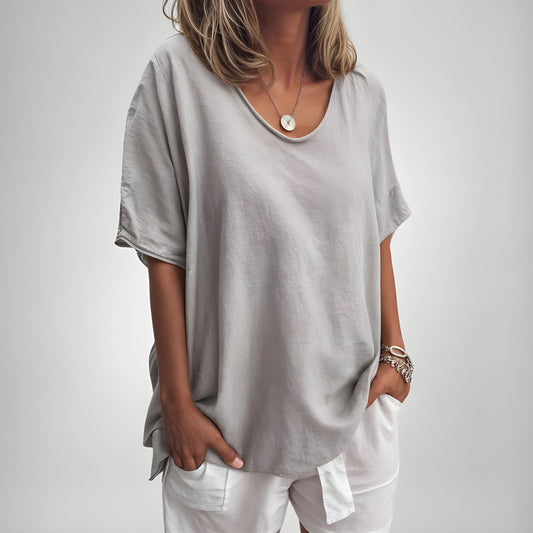 Astrid™ | Trendig Löst Sittande T-shirt