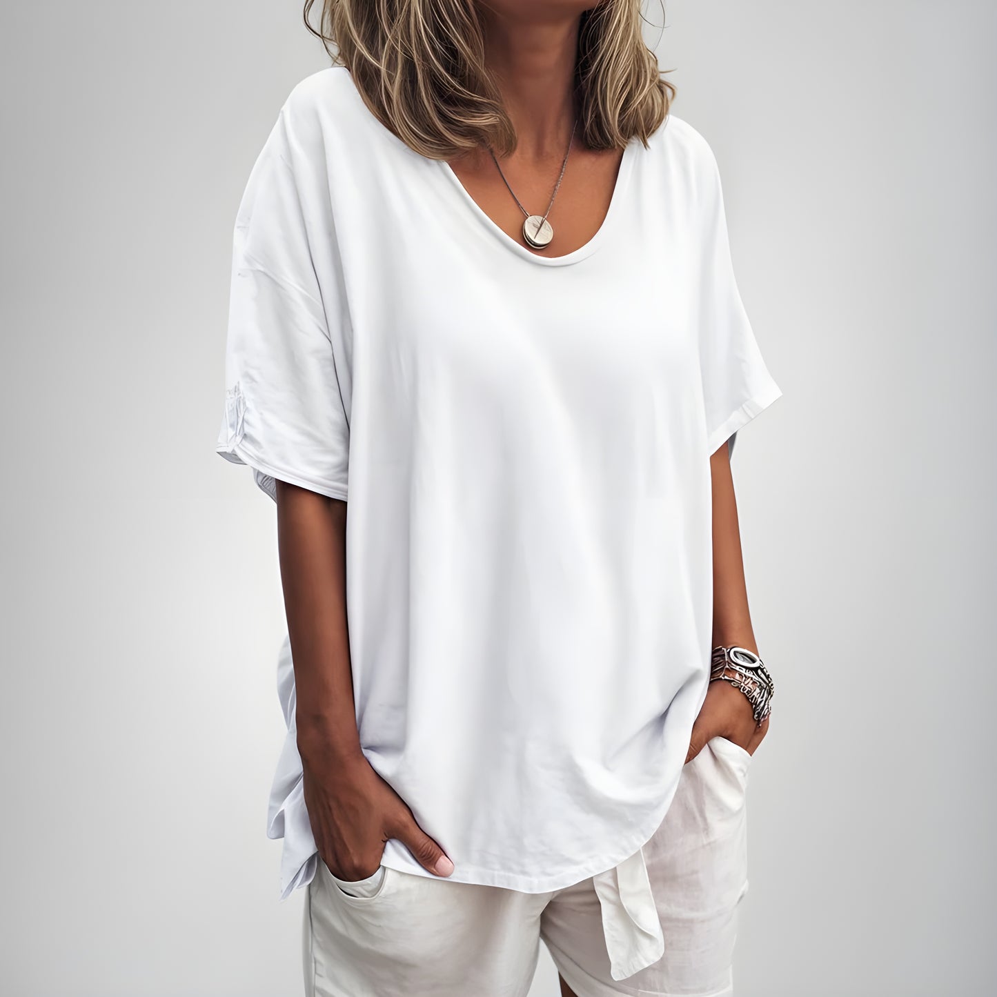 Astrid™ | Trendig Löst Sittande T-shirt