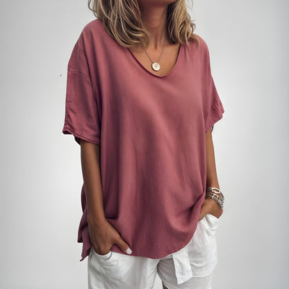 Astrid™ | Trendig Löst Sittande T-shirt