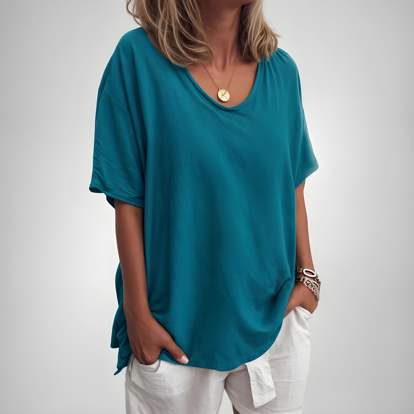 Astrid™ | Trendig Löst Sittande T-shirt