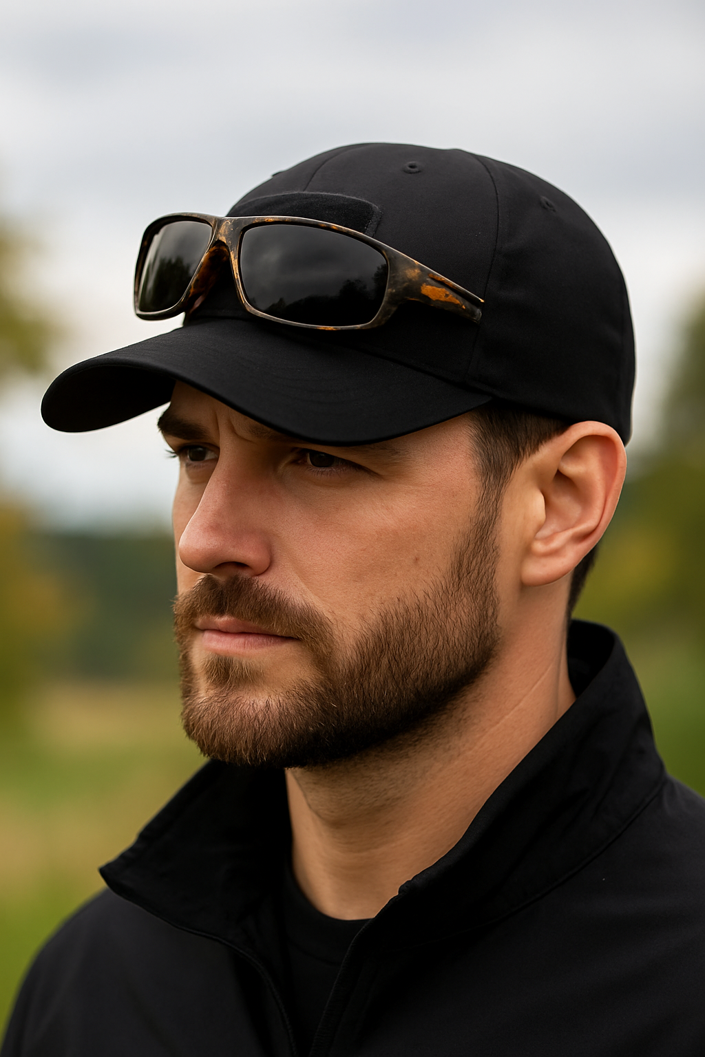 Falk ™ | Kamouflagekeps med glasögon