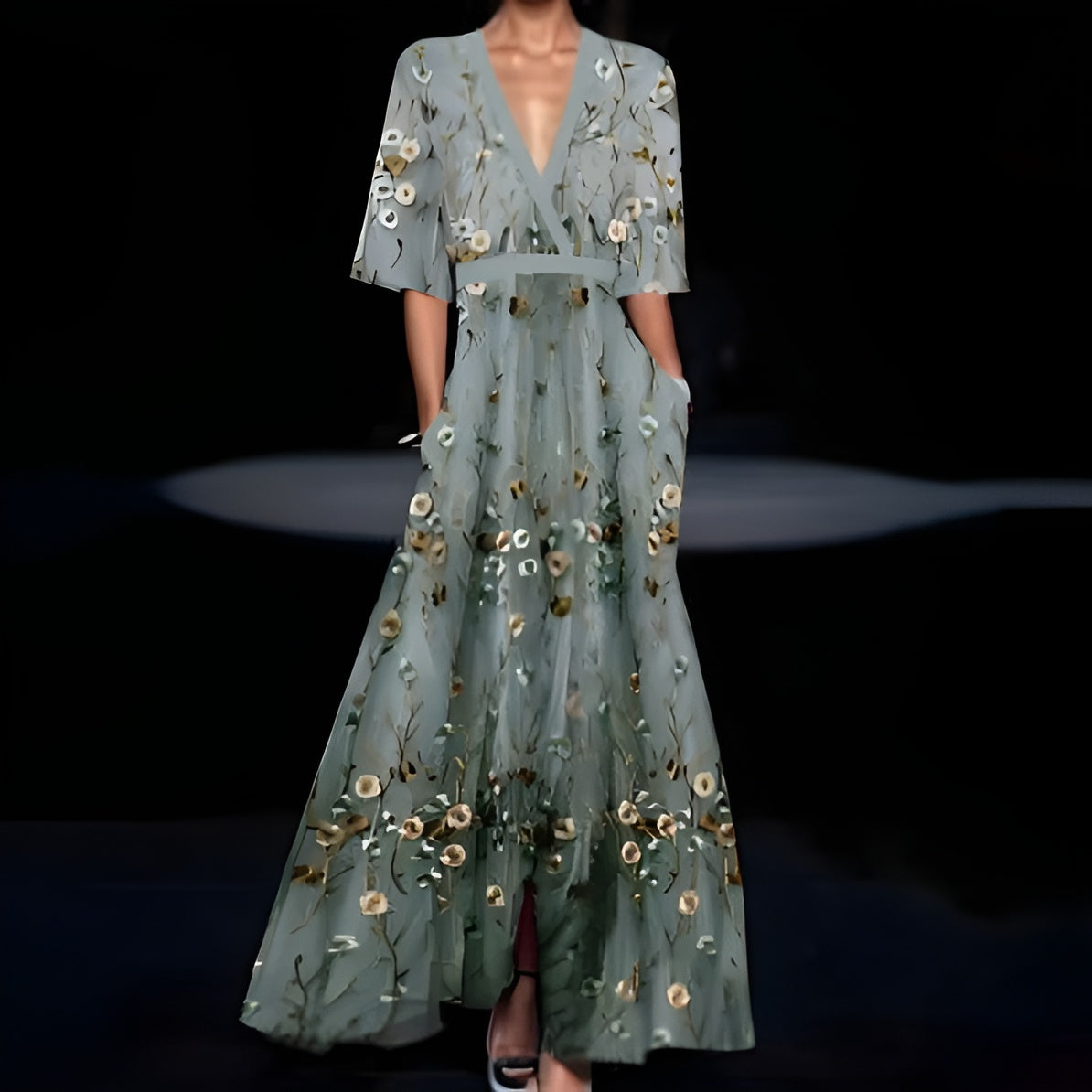 Lova™ – Elegant Klänning med Blommönster