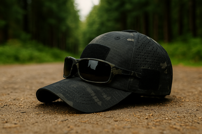 Falk ™ | Kamouflagekeps med glasögon